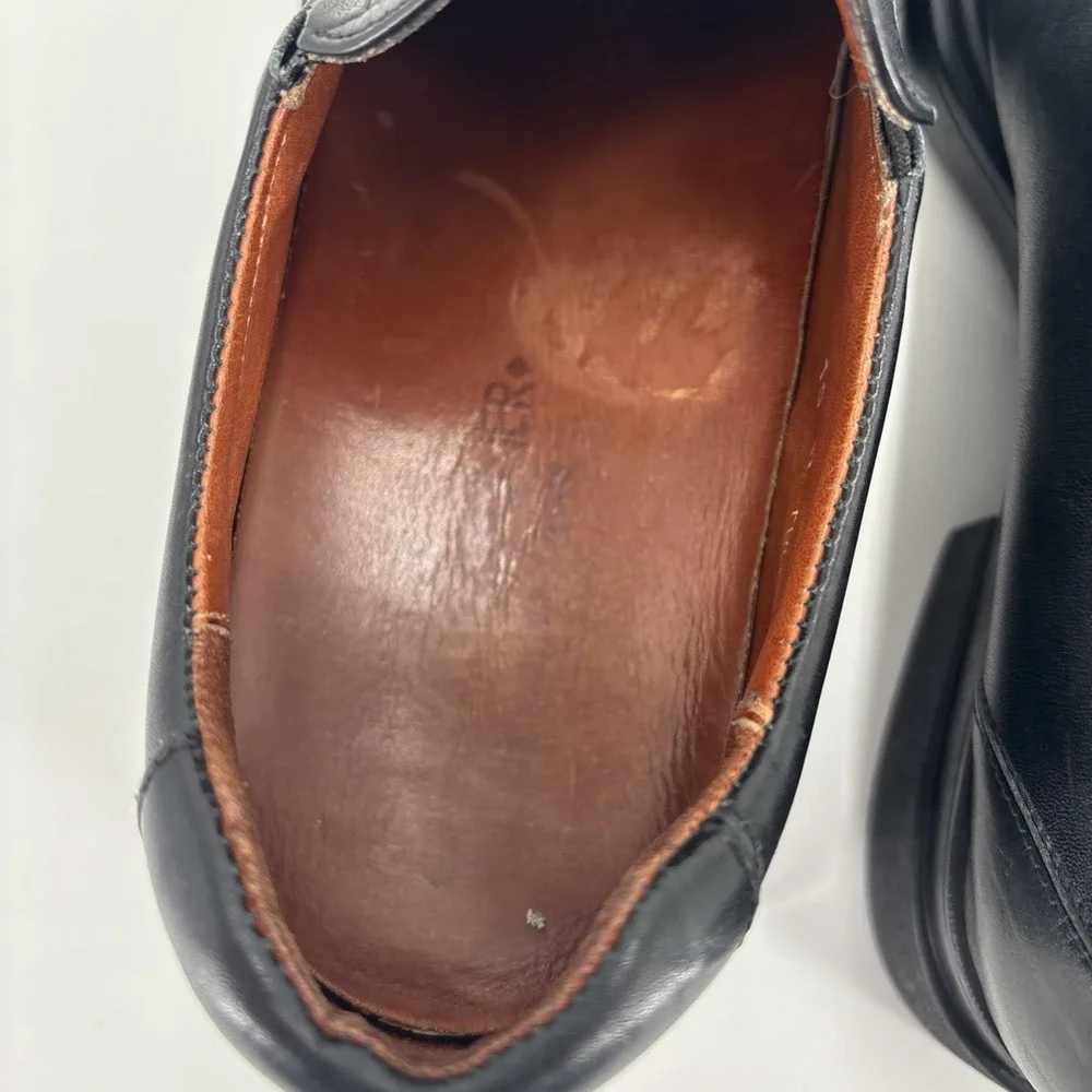 Donald J Pliner Loafers Black Leather Dress Shoes Slip On Men's Size 10M
